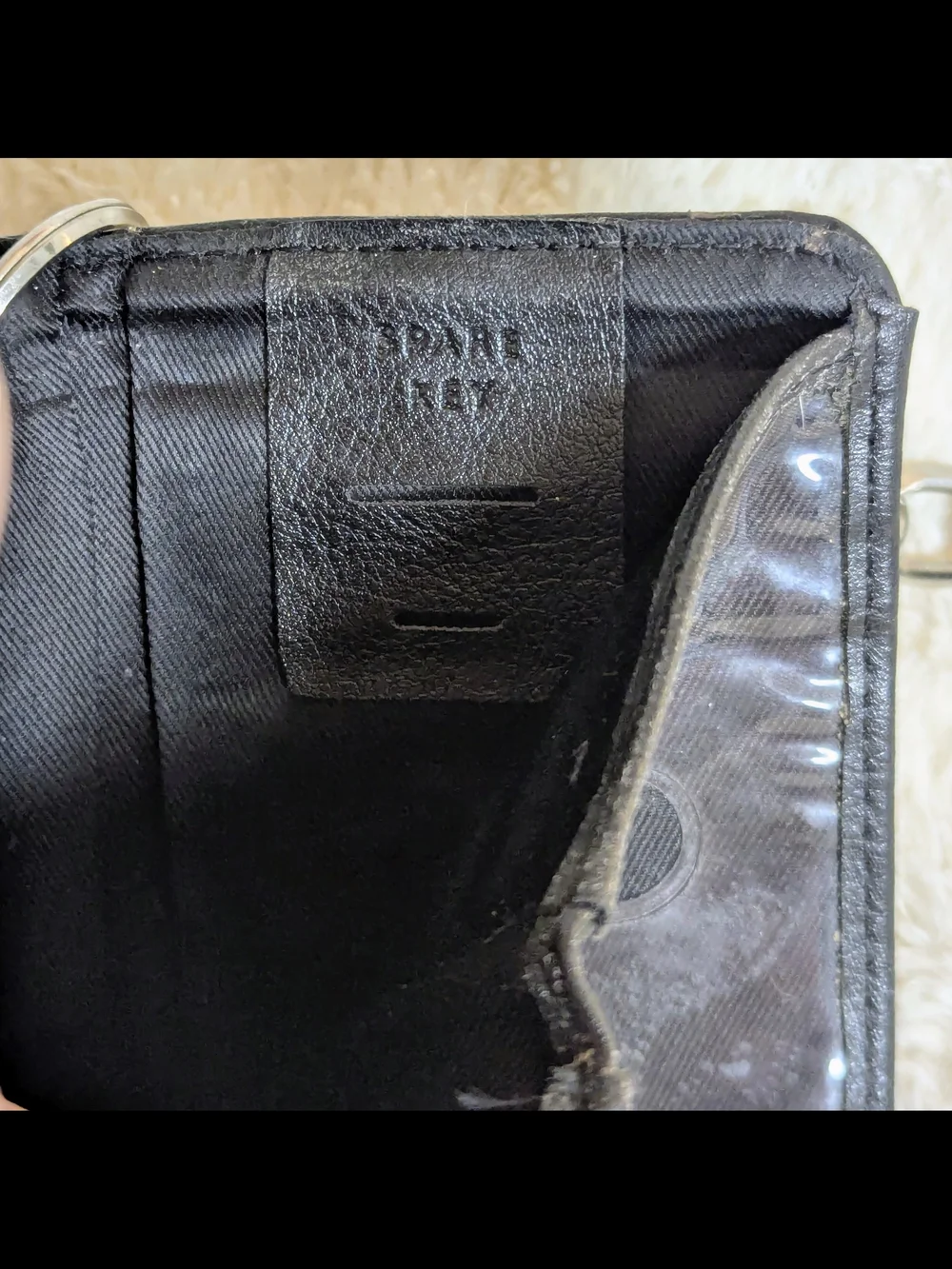Black Leather Chain Wallet with Silver Hardware - Picture 10 of 14